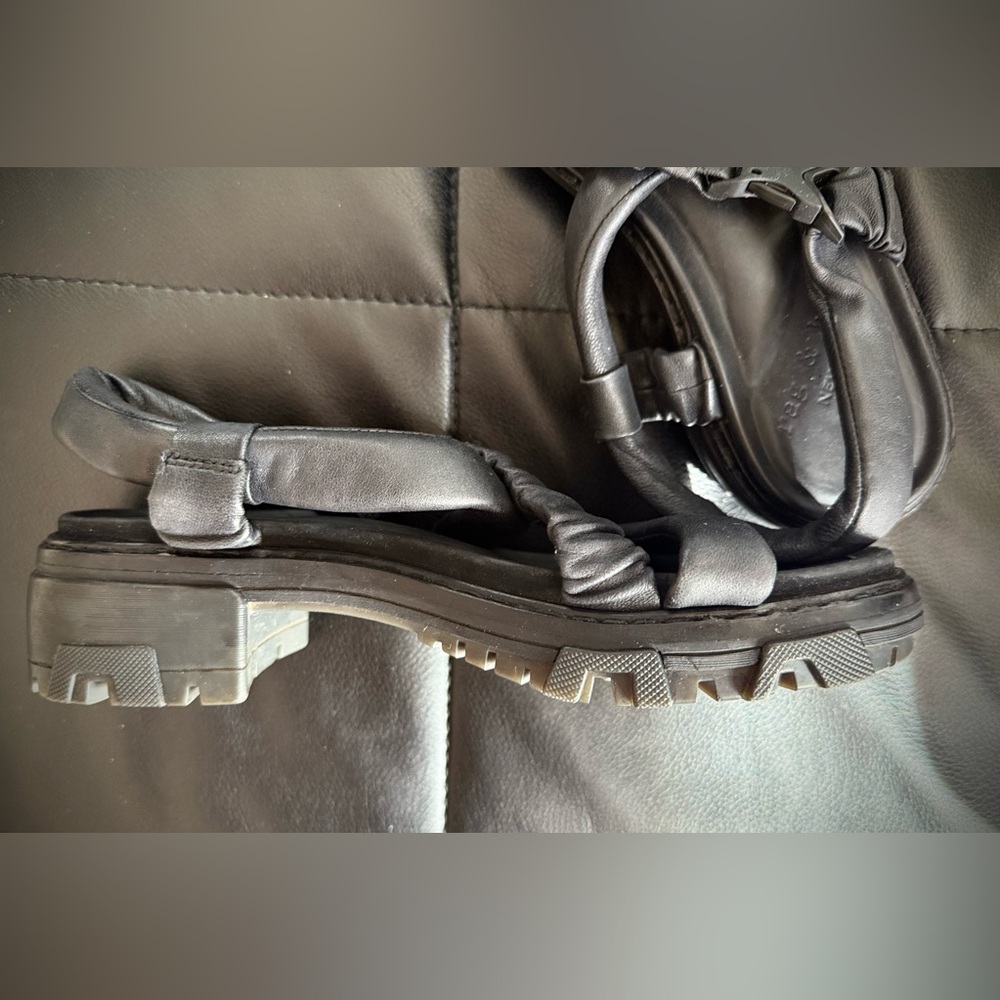 Rag & Bone, Black Leather Open Toe Platform ‘Shane’ Sandals, size EU 38.5/US 8 - Picture 8 of 8